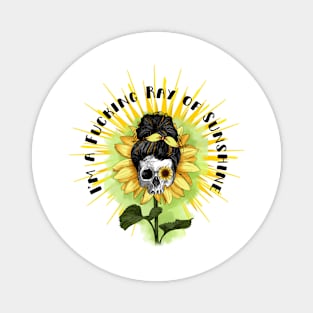 Ray of Sunshine Skull Magnet